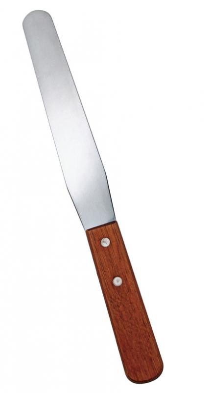 Stainless Steel Bakery Spatula with 10" x 1 3/8" blade and Wooden Handle